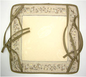 Provencal bread basket, Jacquard (Lavender. beige)