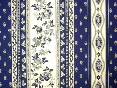 Provence Fabric (Marat d'Avignon / Avignon. navy blue, striped)
