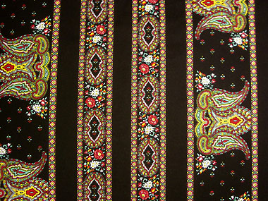 Provence Fabric (cachemire black, striped) - Click Image to Close