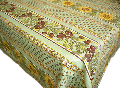 French rectangle coated tablecloth