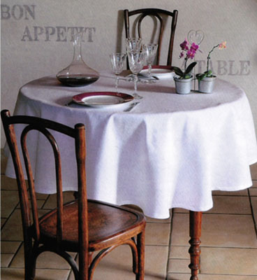 linen coated tablecloth