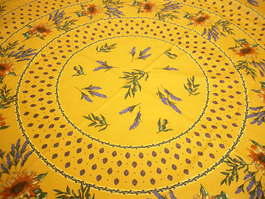Provence round coated tablecloth