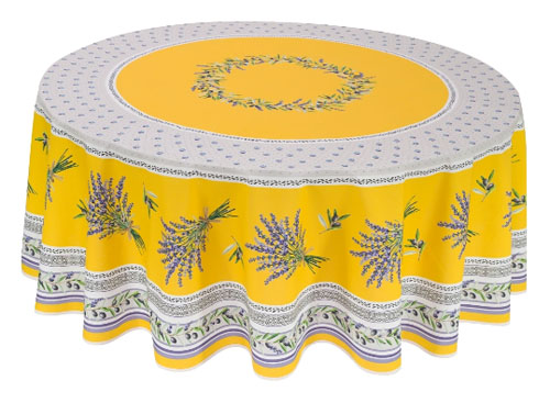 French round coated tablecloth