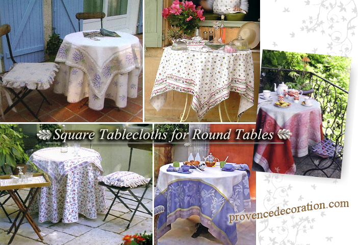 square tablecloths for round tables