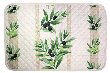 Acrylic coated french quilted placemat