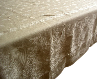 French Linen Tablecloth Double Woven Jacquard