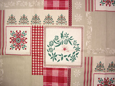 Provence Christmas rectangle coated tablecloth