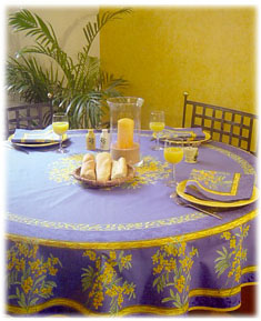 French round coated tablecloth