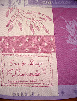 Provence round coated Jacquard tablecloth