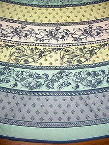 Coated Provence round tablecloth